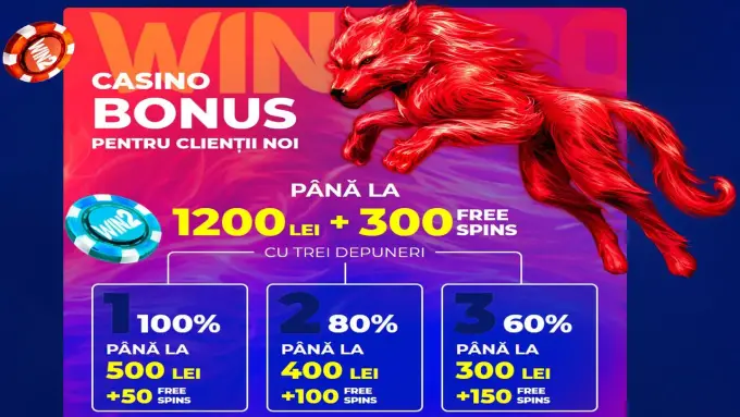 💰Bonus Exclusiv WIN2.RO: 💵1200 LEI + 🎰300 Rotiri Gratuite