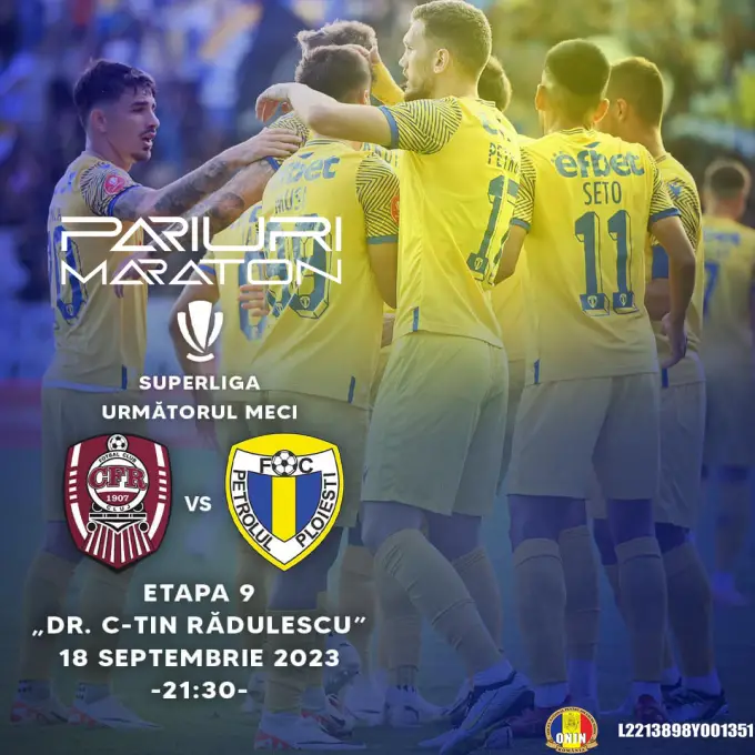 CFR Cluj vs Petrolul | România - SUPERLIGA | 18 septembrie 2023