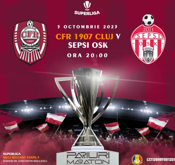 CFR Cluj vs Sepsi | România - SUPERLIGA | 05 octombrie 2023