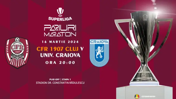 CFR Cluj vs Univ.Craiova | România - SUPERLIGA | 16 Martie 2024