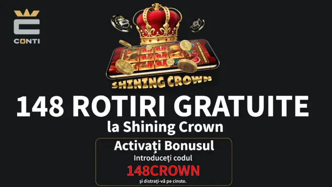 ✨ Alătură-te Aventurii Regale la CONTI cu 1️⃣4️⃣8️⃣ Rotiri Gratuite la Shining Crown! 👑