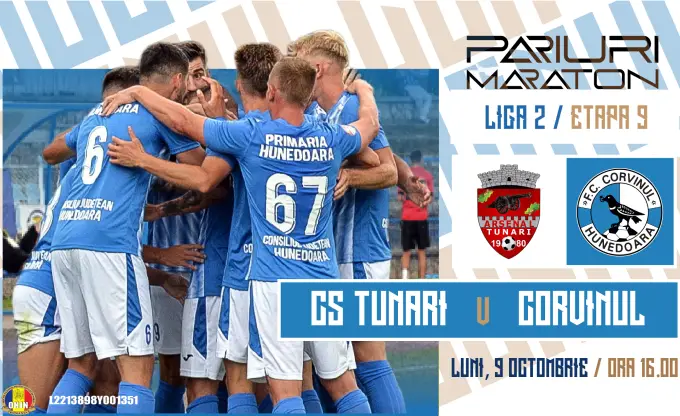 CS Tunari vs Corvinul Hunedoara | România - Liga 2 | 09 octombrie 2023