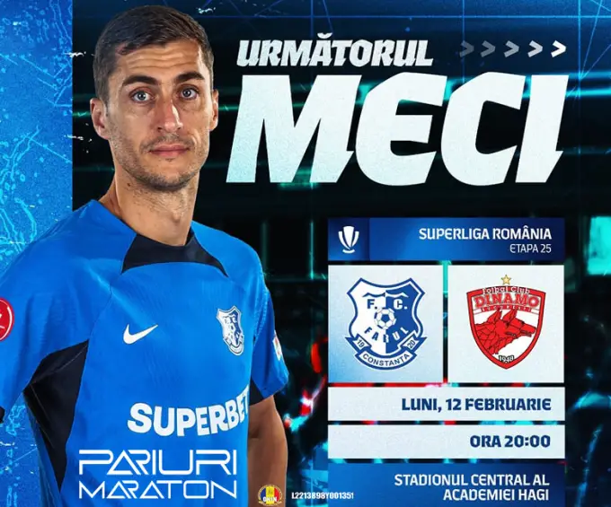 Farul Constanța vs Dinamo B. | România - SUPERLIGA | 12 februarie 2024