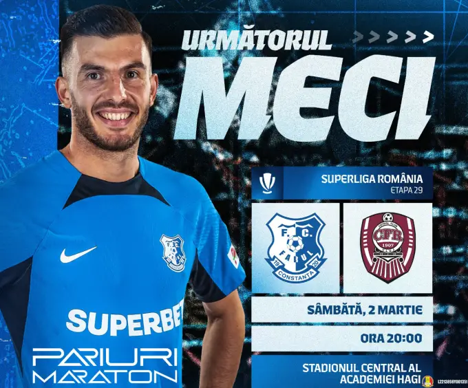Farul Constanța vs CFR Cluj | România - SUPERLIGA | 02 Martie 2024