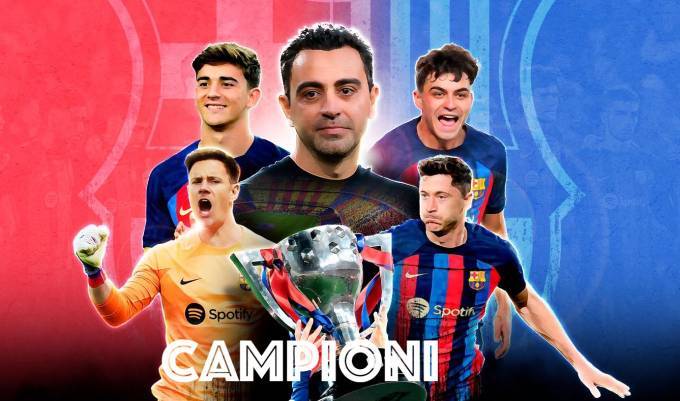 FC Barcelona a devenit campioană în Spania! Echipa condusă de Xavi a obținut titlul în mod matematic în urma unei victorii pe terenul rivalei.