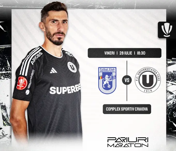 FCU 1948 Craiova vs ”U” Cluj | România - SUPERLIGA | 28 iulie 2023