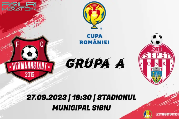 Hermannstadt vs Sepsi | România - Cupă | 27 septembrie 2023