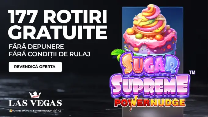 🎰 Joacă la LAS VEGAS Casino: Revendică 1️⃣7️⃣7️⃣ Rotiri Gratuite la Sugar Supreme PowerNudge! 🍬