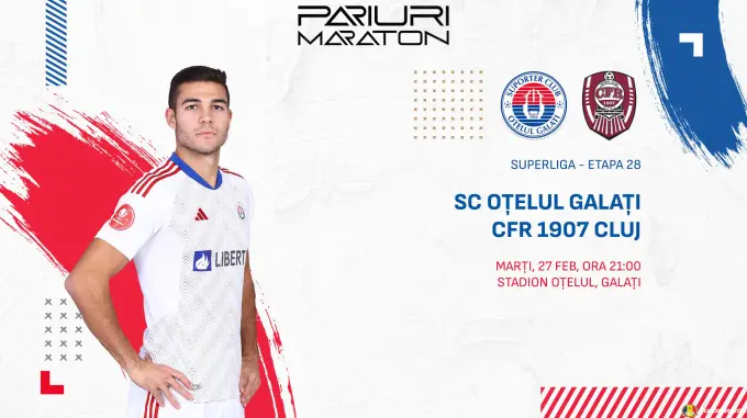 Oțelul Galați vs CFR Cluj | România - SUPERLIGA | 27 februarie 2024