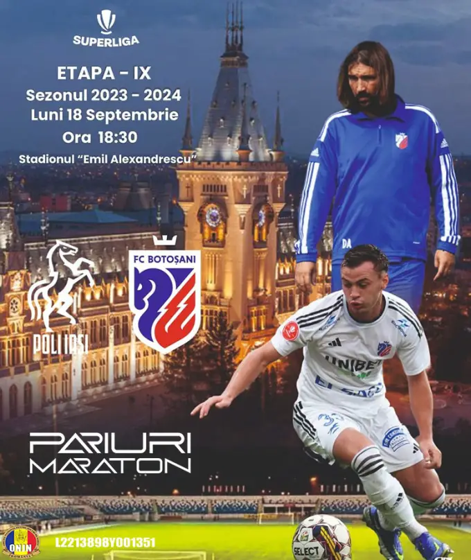 Poli Iași vs Botoșani | România - SUPERLIGA | 18 septembrie 2023