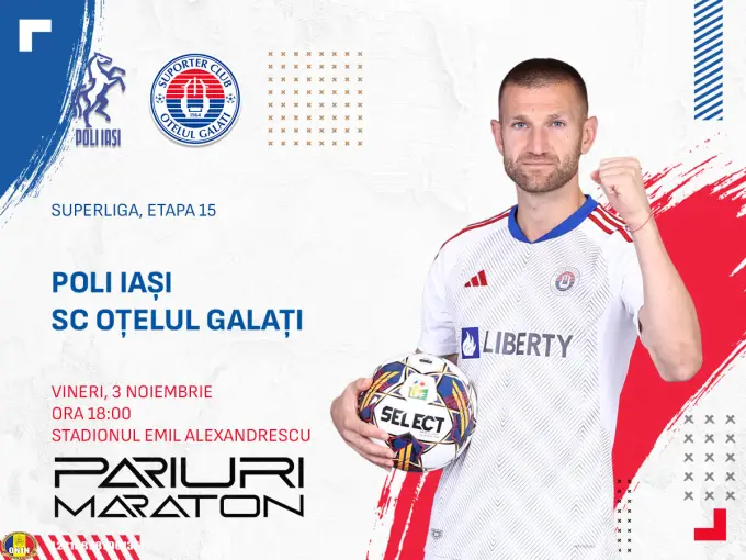 Poli Iași vs Oțelul Galați | România - SUPERLIGA | 03 noiembrie 2023