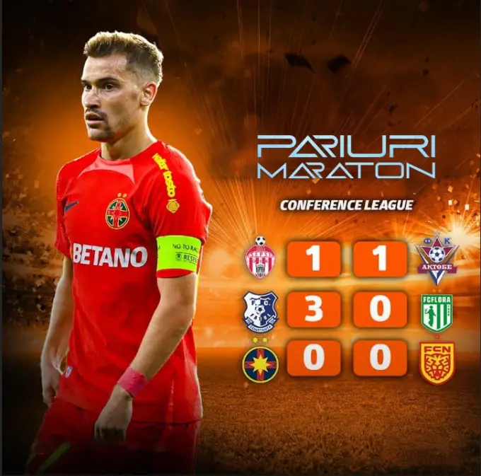 Rezultatele echipelor noastre în Conference League