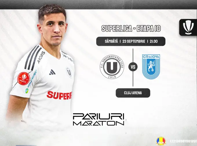 U.Cluj vs Univ. Craiova | România - SUPERLIGA | 23 septembrie 2023