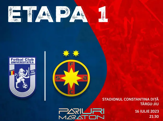 U Craiova 1948 - FCSB | România - SUPERLIGA | 16 iulie 2023