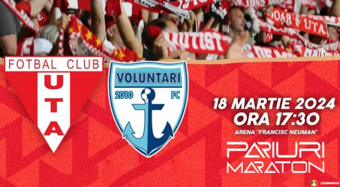 UTA Arad vs Voluntari | România - SUPERLIGA | 18 Martie 2024