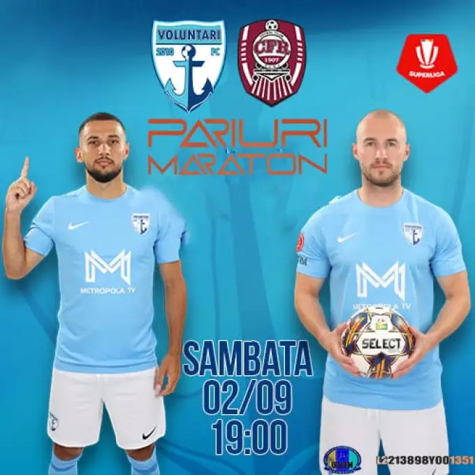 Voluntari vs CFR Cluj | România - SUPERLIGA | 02 septembrie 2023