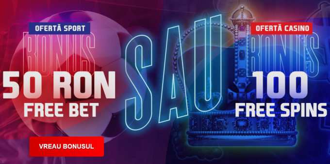 Winner - 100 Rotiri Gratuite sau 50 Lei Freebet